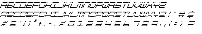 QuickQuick Condensed Italic font