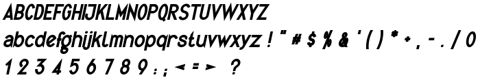 Quirkus Bold Italic font