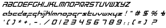 Radio Space Bold Italic font