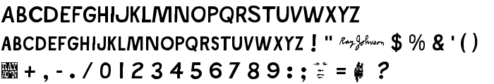 RAYJOHNS font