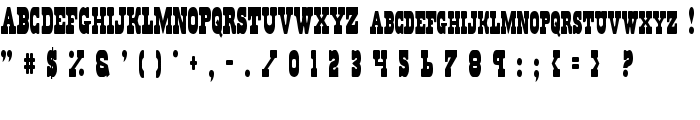 Regulators Condensed font