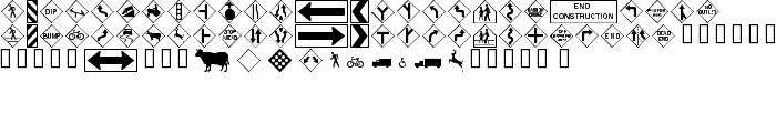 RoadWarningSign font