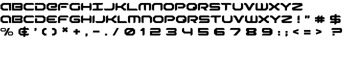 Robotaur Expanded font