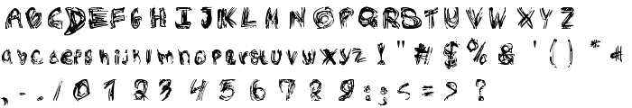 Rough Outline font