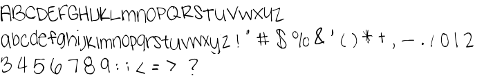 Sams handwriting font