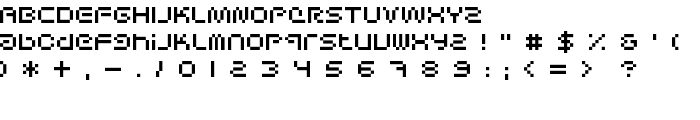 Sci Fied Bitmap font