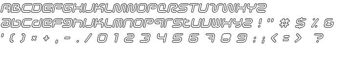 Sci Fied Outline Italic font
