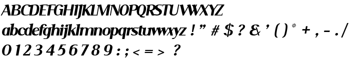 Serif Medium Italic font