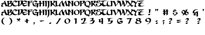 Seven Swordsmen BB font