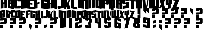 SF Aftershock Debris CondSolid font