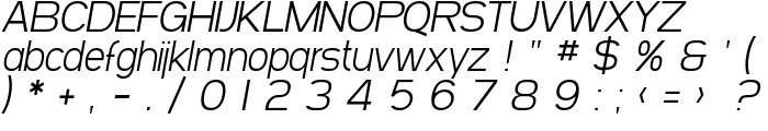 SF Arborcrest Light Oblique font