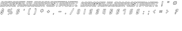 SF Archery Black SC Outline Oblique font