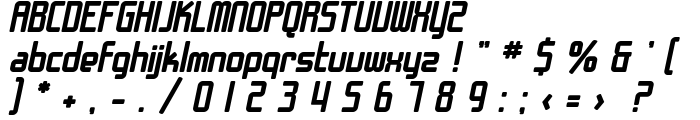 SF Chrome Fenders Bold Oblique font