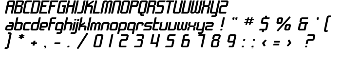 SF Chrome Fenders Extended Oblique font