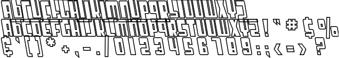 SF Cosmic Age Outline Oblique font