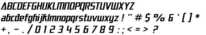 SF Electrotome Oblique font