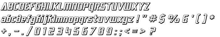 SF Electrotome Shaded Oblique font