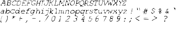 SF Espionage Light Oblique font