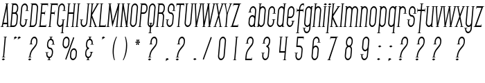SF Gothican Condensed Italic font