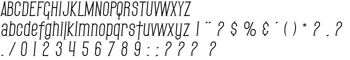 SF Gothican Italic font