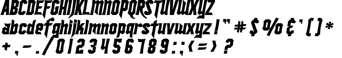 SF Ironsides Bold Italic font