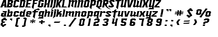 SF Ironsides Extended Italic font