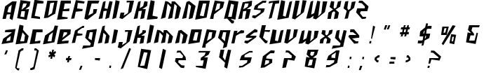 SF Junk Culture Condensed Oblique font