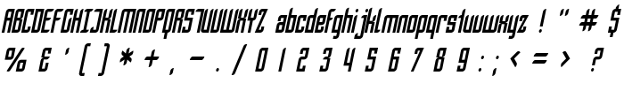 SF Piezolectric Condensed Oblique font