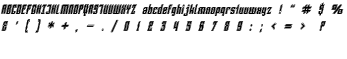 SF Piezolectric Inline Oblique font
