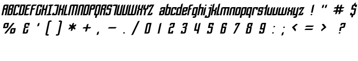 SF Piezolectric Oblique font