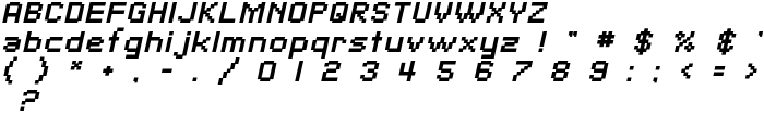 SF Pixelate Bold Oblique font