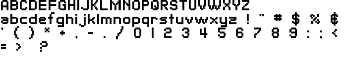 SF Pixelate Bold font