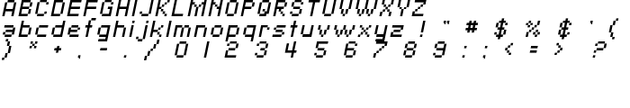 SF Pixelate Oblique font