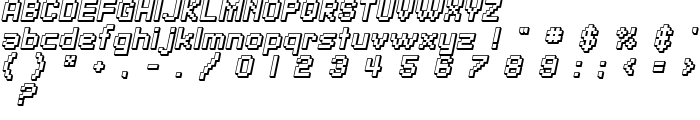 SF Pixelate Shaded Bold Oblique font