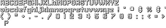 SF Pixelate Shaded Bold font