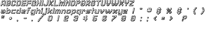 SF Pixelate Shaded Oblique font