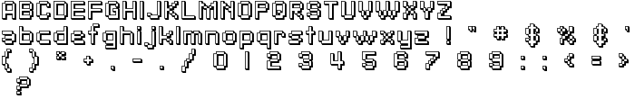 SF Pixelate Shaded font