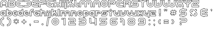 SF Planetary Orbiter Outline font