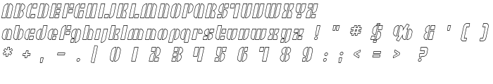 SF RetroSplice Outline font