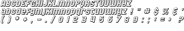 SF Speedwaystar Shaded Oblique font