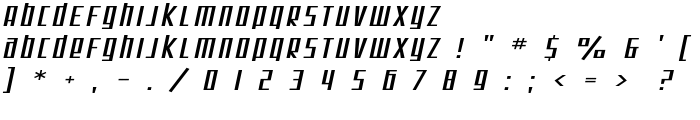 SF Square Root Extended Oblique font