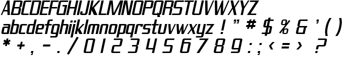 SF Theramin Gothic Condensed Oblique font