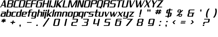 SF Theramin Gothic Oblique font