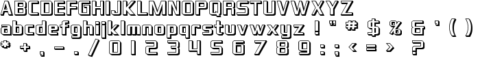 SF Theramin Gothic Shaded font