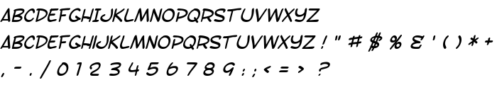 SF Toontime Italic font