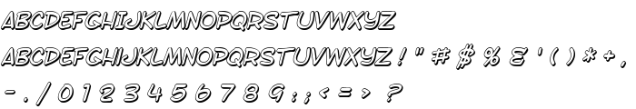 SF Toontime Shaded Italic font