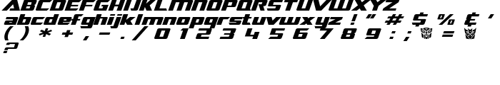 SF TransRobotics Extended Italic font