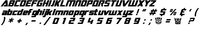 SF TransRobotics Italic font