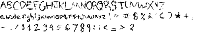 Sketched font