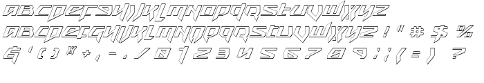Snubfighter 3D Italic font